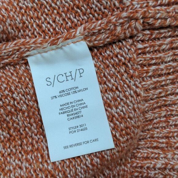 CAbi #3011 Foldover Pullover Sweater in Turmeric Fleck size Small - Picture 8 of 10